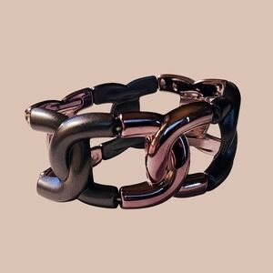 Chunky Chain Link Resin Fashion Stretch Bracelet